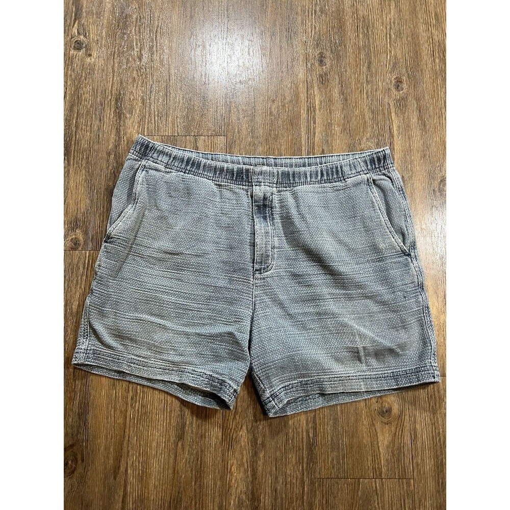 VTG The Territory Ahead Woven Blue Shorts Mens Large Elastic Outdoor Hiking